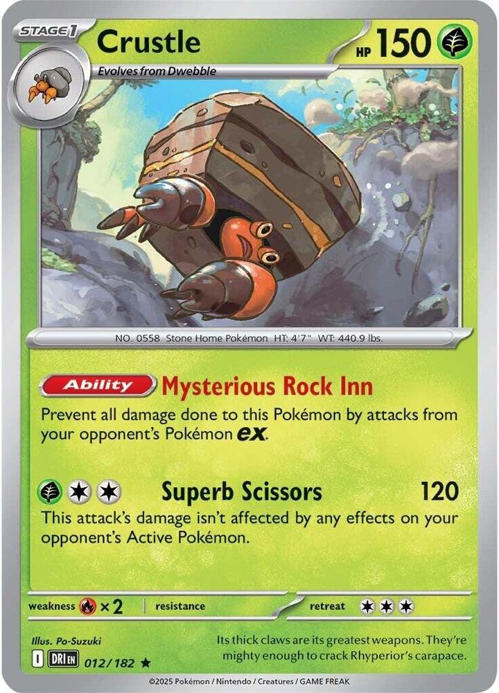 Crustle - 012/182 012/182 Rare Destined Rivals Pokémon card
