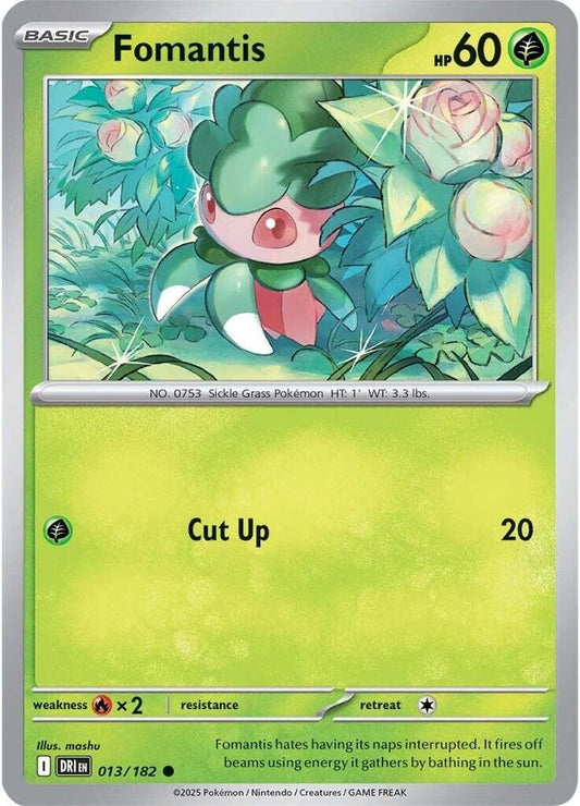 Fomantis 013/182 Common Destined Rivals Pokémon card