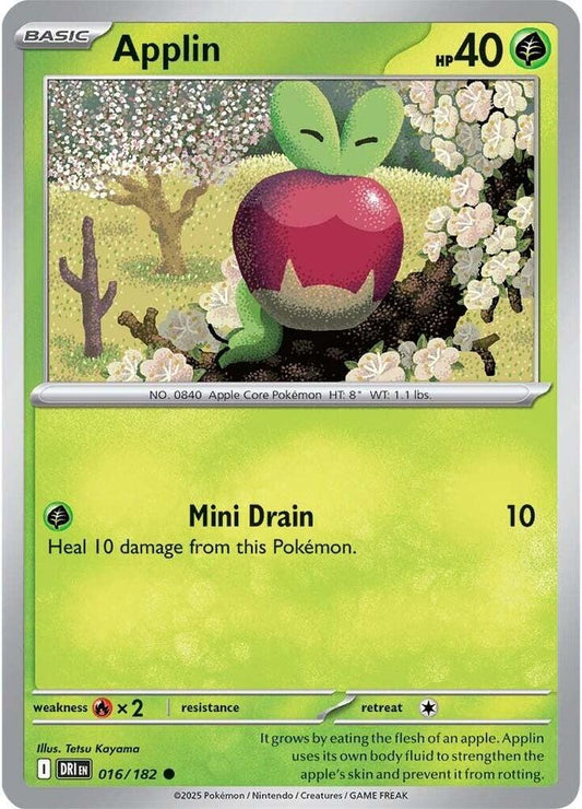 Applin 016/182 Common Destined Rivals Pokémon card