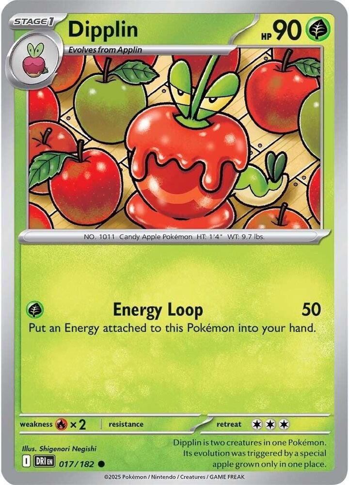 Dipplin 017/182 Common Destined Rivals Pokémon card