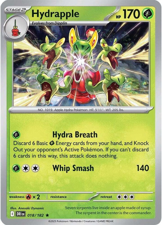 Hydrapple - 018/182 018/182 Rare Destined Rivals Pokémon card