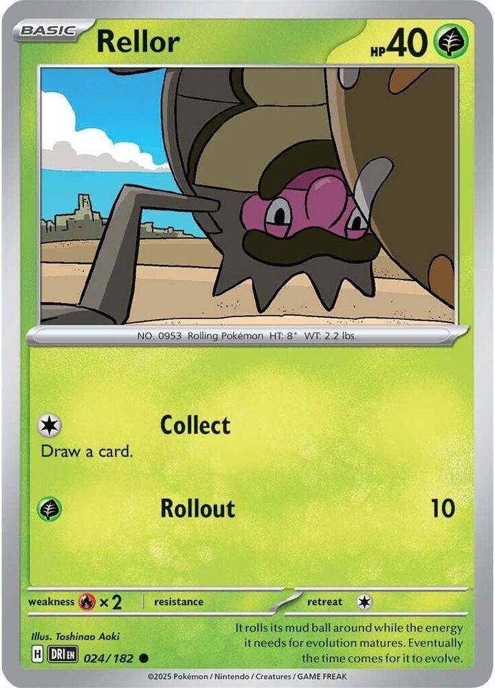 Rellor 024/182 Common Destined Rivals Pokémon card