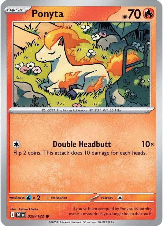 Ponyta 029/182 Common Destined Rivals Pokémon card