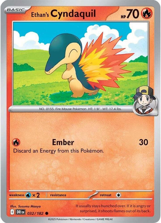 Ethan's Cyndaquil 032/182 Common Destined Rivals Pokémon card