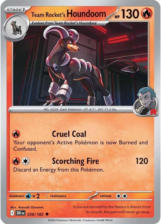 Team Rocket's Houndoom - 038/182 038/182 Uncommon Destined Rivals Pokémon card