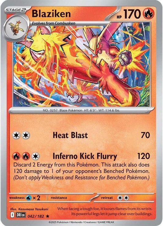 Blaziken - 042/182 042/182 Rare Destined Rivals Pokémon card