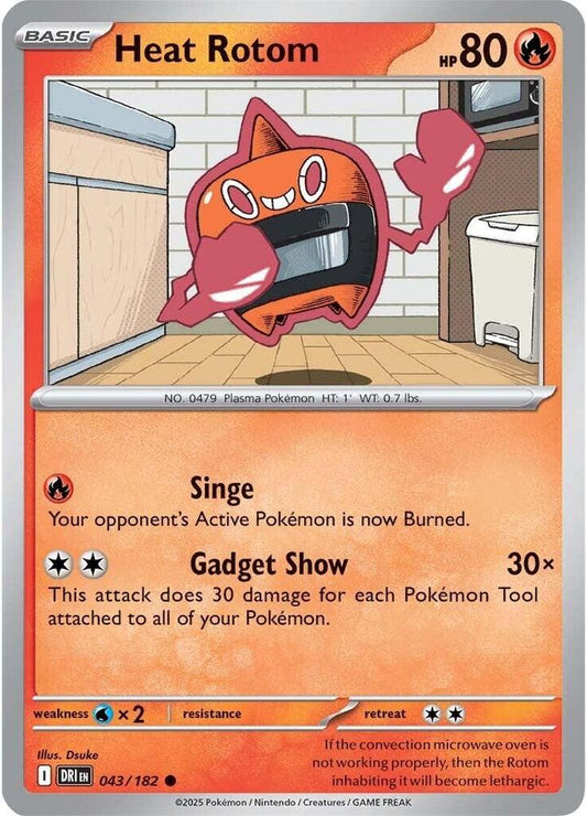 Heat Rotom 043/182 Common Destined Rivals Pokémon card