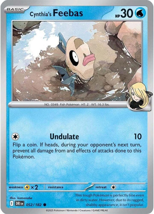 Cynthia's Feebas 052/182 Common Destined Rivals Pokémon card