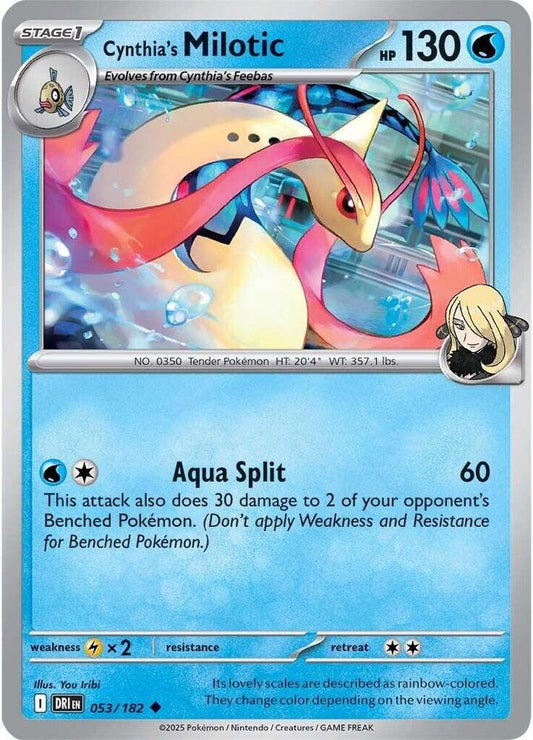 Cynthia's Milotic 053/182 Uncommon Destined Rivals Pokémon card