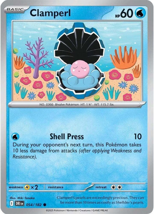 Clamperl - 054/182 054/182 Common Destined Rivals Pokémon card