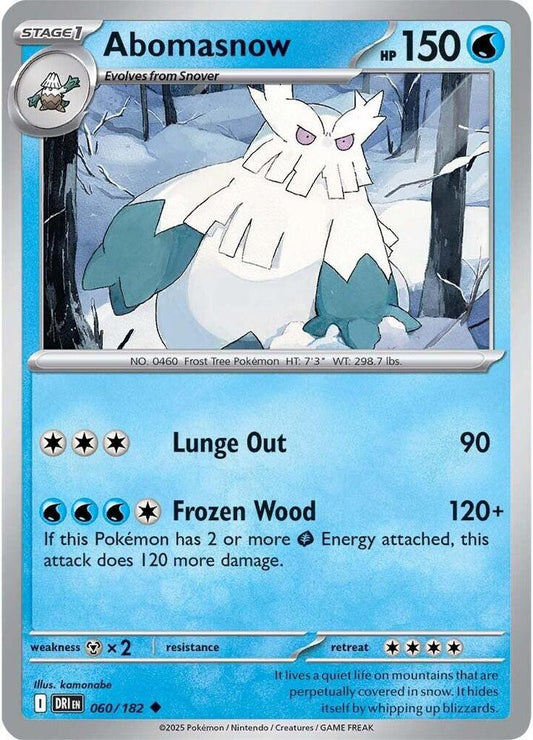 Abomasnow 060/182 Uncommon Destined Rivals Pokémon card