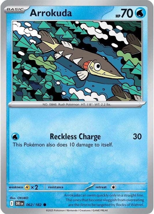 Arrokuda 062/182 Common Destined Rivals Pokémon card