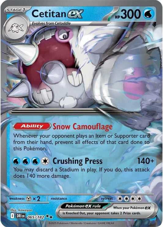 Cetitan ex - 065/182 065/182 Double Rare Destined Rivals Pokémon card