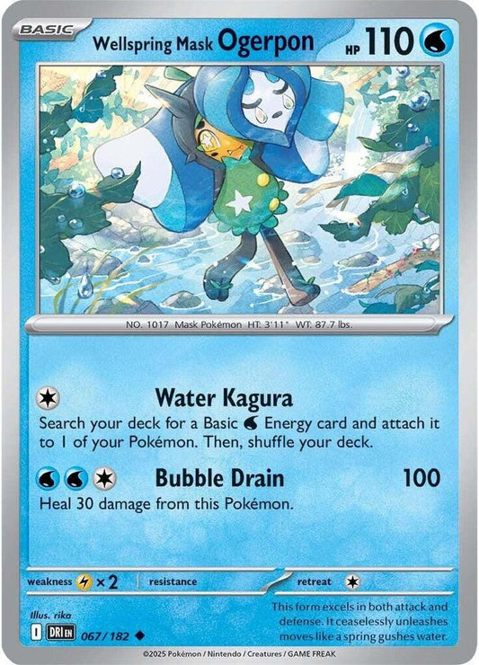 Wellspring Mask Ogerpon 067/182 Uncommon Destined Rivals Pokémon card