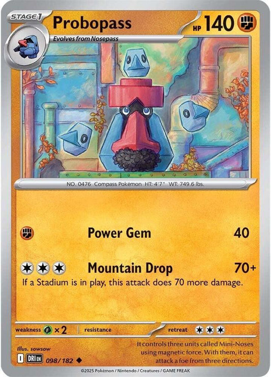 Probopass 098/182 Uncommon Destined Rivals Pokémon card