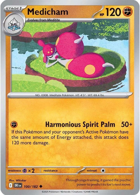 Medicham 100/182 Uncommon Destined Rivals Pokémon card