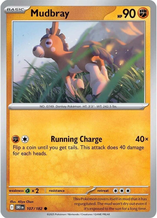 Mudbray 107/182 Common Destined Rivals Pokémon card