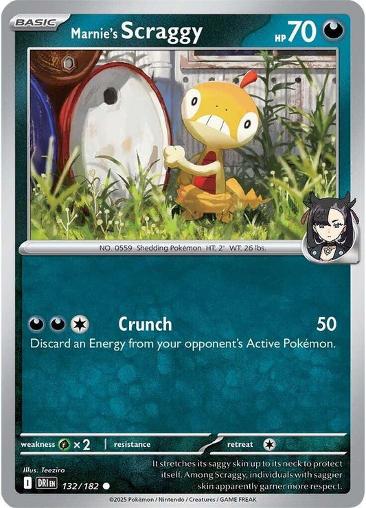 Marnie's Scraggy 132/182 Common Destined Rivals Pokémon card