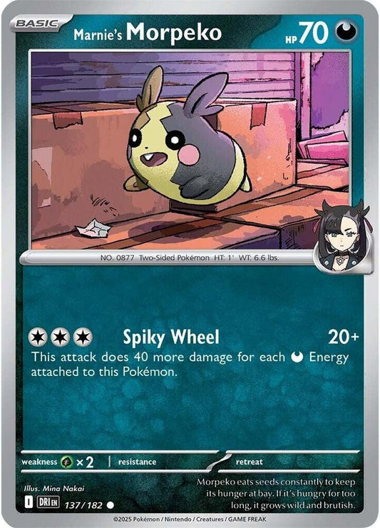 Marnie's Morpeko 137/182 Common Destined Rivals Pokémon card