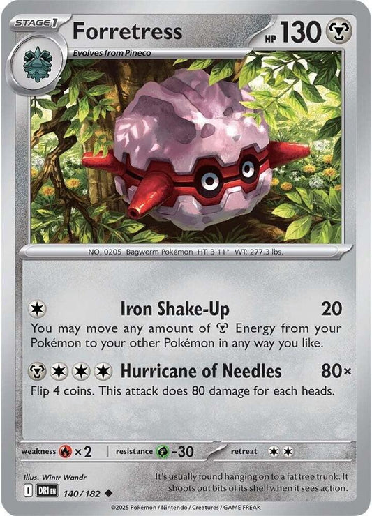 Forretress 140/182 Uncommon Destined Rivals Pokémon card