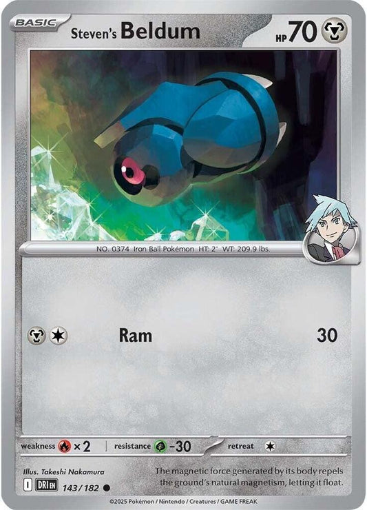 Steven's Beldum 143/182 Common Destined Rivals Pokémon card