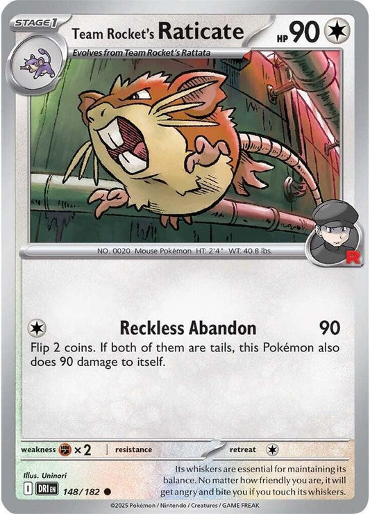 Team Rocket's Raticate - 148/182 148/182 Common Destined Rivals Pokémon card