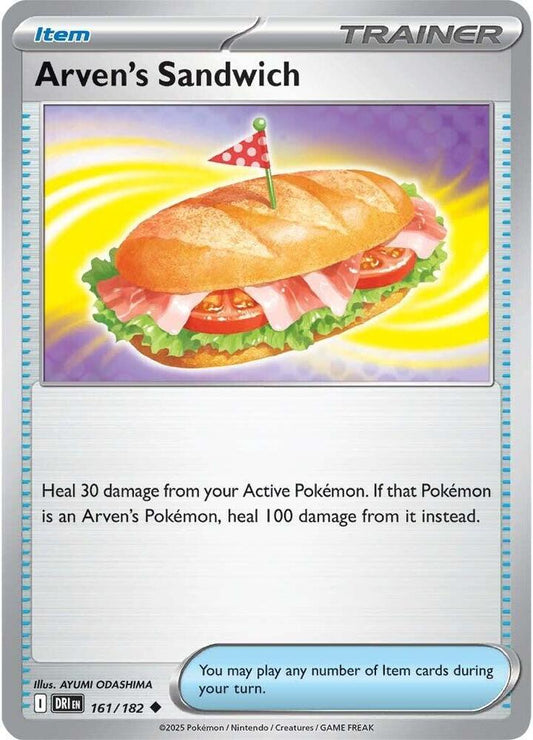 Arven's Sandwich 161/182 Uncommon Destined Rivals Pokémon card