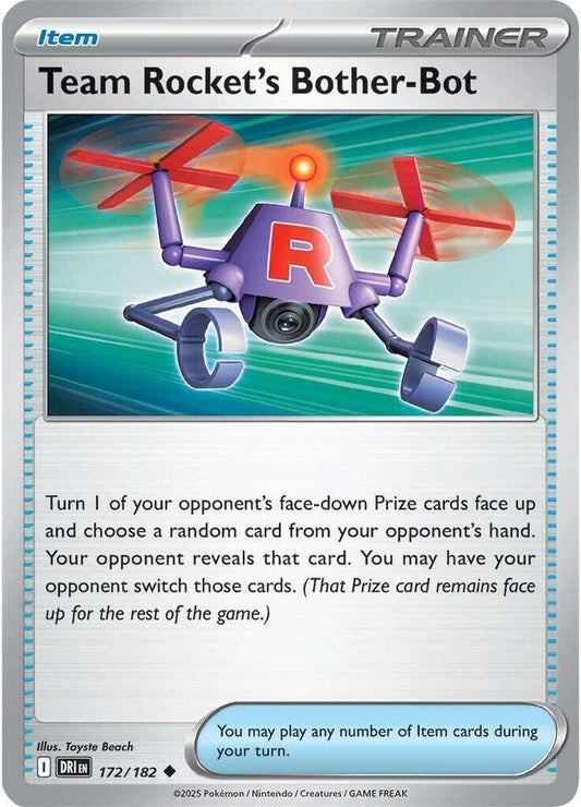 Team Rocket's Bother-Bot 172/182 Uncommon Destined Rivals Pokémon card