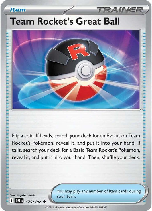 Team Rocket's Great Ball 175/182 Uncommon Destined Rivals Pokémon card