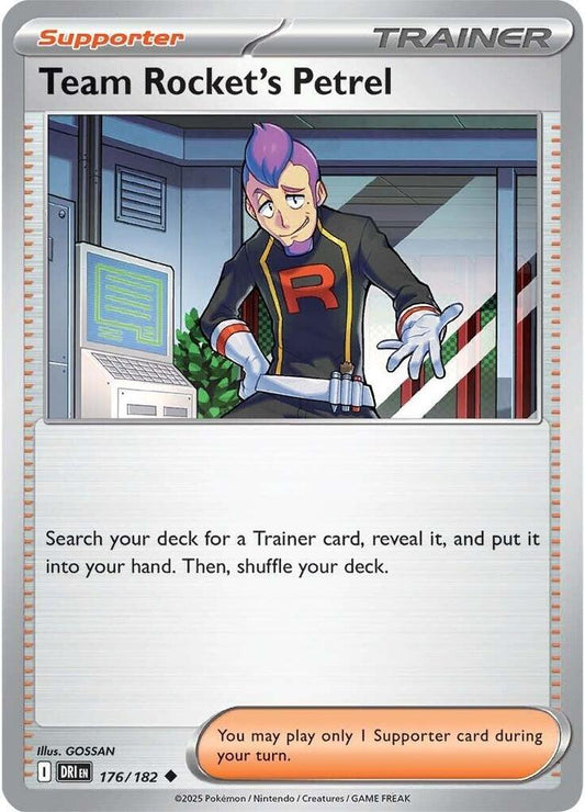 Team Rocket's Petrel - 176/182 176/182 Uncommon Destined Rivals Pokémon card