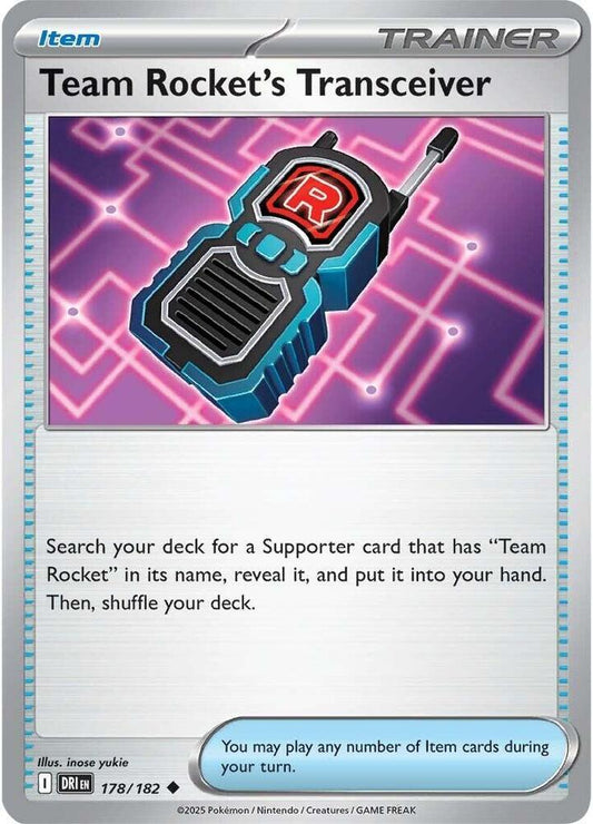 Team Rocket's Transceiver 178/182 Uncommon Destined Rivals Pokémon card
