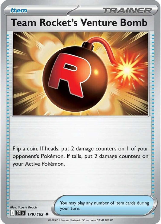 Team Rocket's Venture Bomb 179/182 Uncommon Destined Rivals Pokémon card