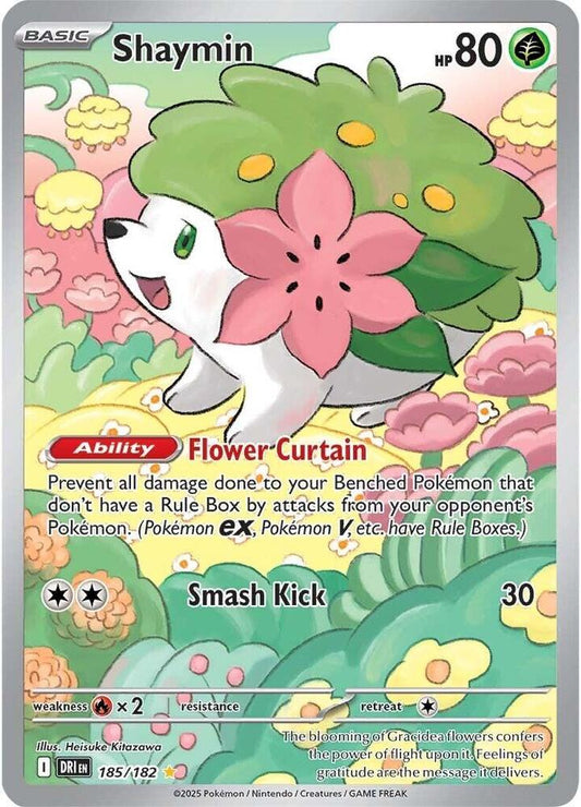 Shaymin - 185/182 185/182 Illustration Rare Destined Rivals Pokémon card