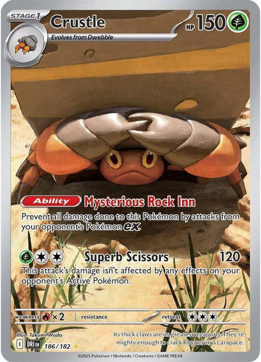 Crustle - 186/182 186/182 Illustration Rare Destined Rivals Pokémon card