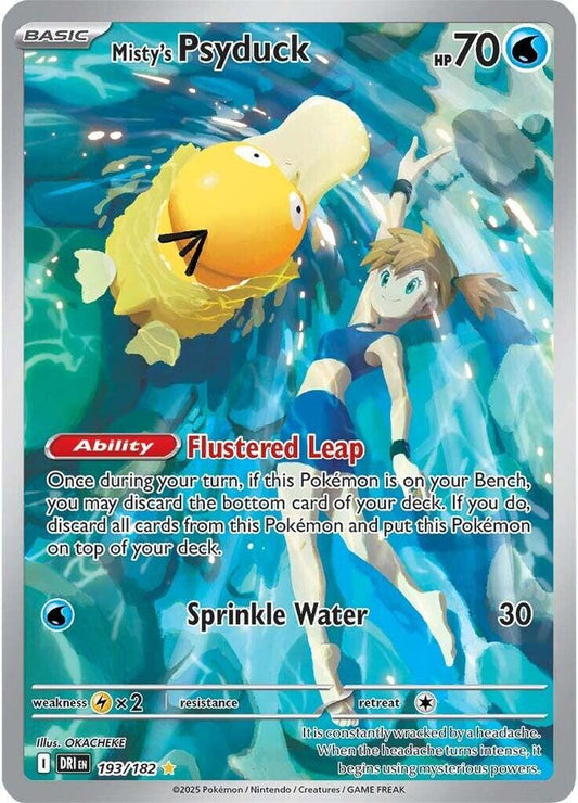 Misty's Psyduck - 193/182 193/182 Illustration Rare Destined Rivals Pokémon card