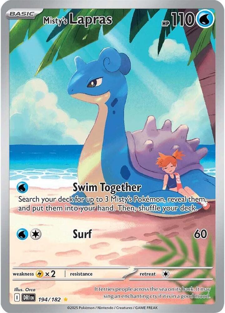 Misty's Lapras - 194/182 194/182 Illustration Rare Destined Rivals Pokémon card