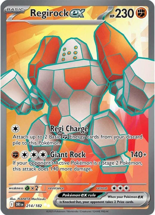 Regirock ex - 214/182 214/182 Ultra Rare Destined Rivals Pokémon card