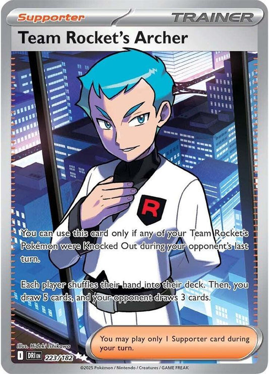 Team Rocket's Archer - 223/182 223/182 Ultra Rare Destined Rivals Pokémon card