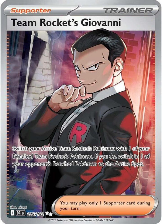 Team Rocket's Giovanni - 225/182 225/182 Ultra Rare Destined Rivals Pokémon card