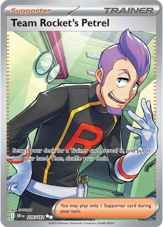 Team Rocket's Petrel - 226/182 226/182 Ultra Rare Destined Rivals Pokémon card