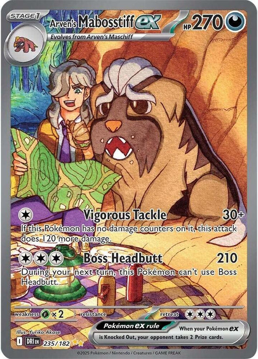 Arven's Mabosstiff ex - 235/182 235/182 Special Illustration Rare Destined Rivals Pokémon card