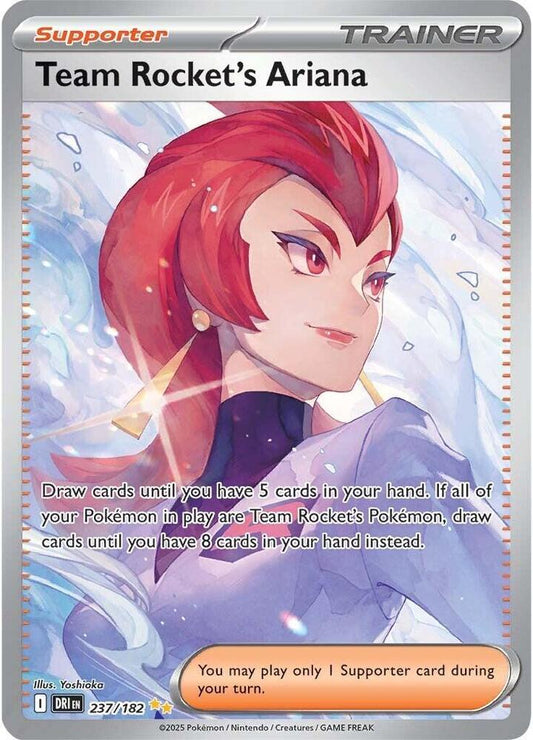 Team Rocket's Ariana - 237/182 237/182 Special Illustration Rare Destined Rivals Pokémon card