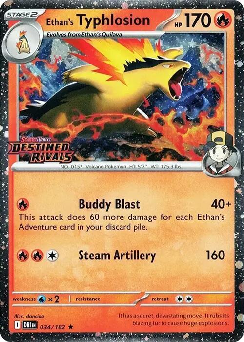 Ethan's Typhlosion (Prerelease) - 034/182 Rare SV10: Destined Rivals