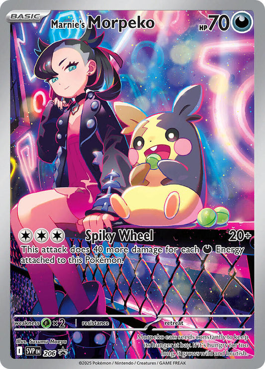 Marnie’s Morpeko 206 Holo Rare Scarlet & Violet Promo Cards Pokémon card