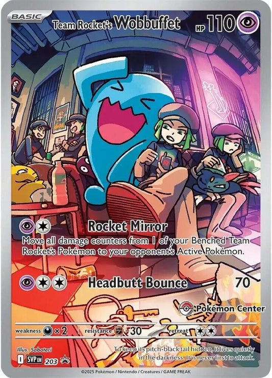 Team Rocket's Wobbuffet (Pokemon Center Exclusive) - 203 Promo SV: Scarlet & Violet Promo Cards