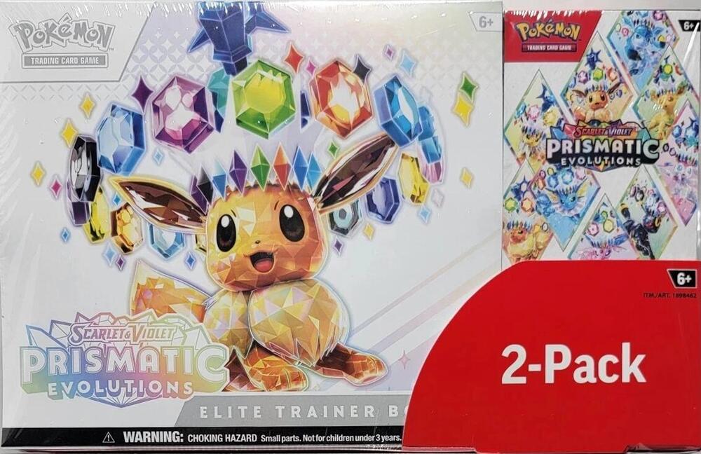 Costco Pokemon Prismatic Evolutions 2-Pack Trainer Box and Booster Bundle Miscellaneous Cards & Products Pokémon card