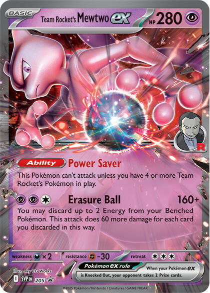Team Rocket's Mewtwo ex 205 Promo Scarlet & Violet Promo Cards Pokémon card