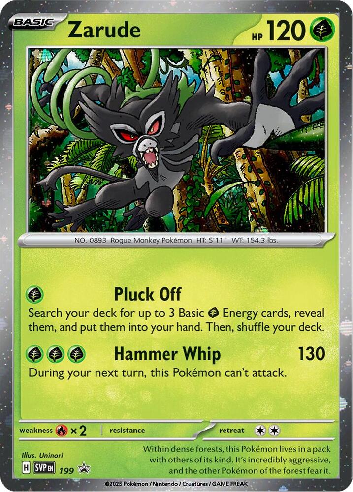 Zarude - 199 (Cosmos Holo) - 199 Holo Rare SV: Scarlet & Violet Promo Cards