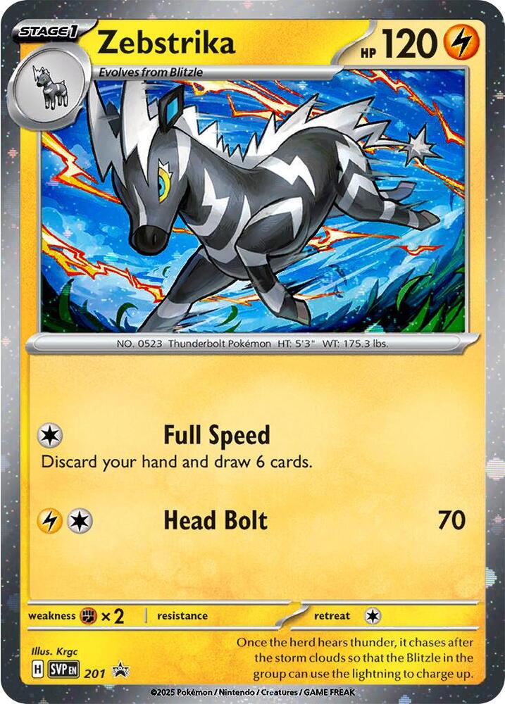 Zebstrika - 201 (Cosmos Holo) - 201 Holo Rare SV: Scarlet & Violet Promo Cards