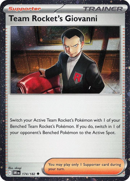 Team Rocket's Giovanni (Cosmos Holo) 174/182 Uncommon Miscellaneous Cards & Products Pokémon card